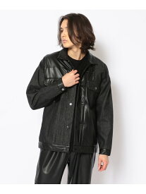 【SALE／50%OFF】B'2nd LUSOR(ルーソル)Ecoleather G JKT エコレザーGジャケット ビーセカンド トップス シャツ・ブラウス ブラック【RBA_E】【送料無料】