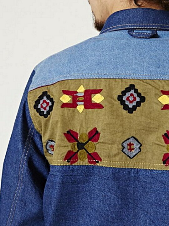 楽天市場】チャイハネ デニム刺繍パッチワークMEN