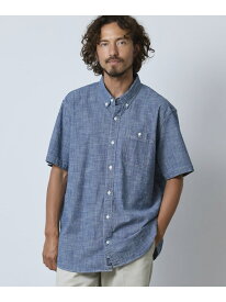 L.L.Bean コンフォート・ストレッチ・シャンブレー・シャツ、トラディショナル・フィット　半袖 米国フィット・レギュラー エルエルビーン トップス シャツ・ブラウス グリーン ブルー【送料無料】