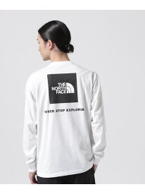 B'2nd THE NORTH FACE/ザ・ノースフェイス L/S Back Square Logo Tee ビーセカンド トップス カットソー・Tシャツ ホワイト ブラック【送料無料】