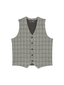 【SALE／18%OFF】BRICK HOUSE by Tokyo Shirts ニット 前身カットソー チェック柄 ジレ メンズ BM05J503DP50V00-38 トーキョーシャツ トップス ベスト・ジレ グレー【RBA_E】【送料無料】
