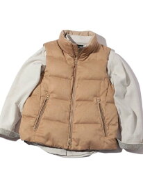 【SALE／50%OFF】MEN'S BIGI コマスエード ストレッチダウンベスト メンズ ビギ ジャケット・アウター マウンテンパーカー ベージュ ブラック【RBA_E】【送料無料】