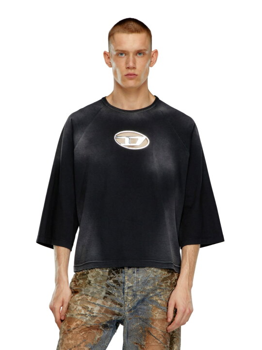 楽天市場】DIESEL メンズ 7分袖Tシャツ オーバルDロゴ ディーゼル 