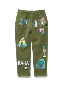 【SALE／50%OFF】GO SLOW CARAVAN go slow caravan/(M)8W コーデュロイ プリントイージーパンツ ゴースローキャラバン パンツ その他のパンツ グリーン ベージュ グレー【RBA_E】【送料無料】