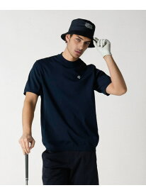 UNITED ARROWS GOLF 【別注】＜TaylorMade*UNITED ARROWS＞ ユニセックス METAL モックネック ポロシャツ ユナイテッドアローズ スポーツ・アウトドア用品 ゴルフグッズ ネイビー ホワイト【送料無料】