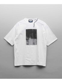 MAISON SPECIAL Abstract Hand-Printed Oversized Stitched Crew Neck T-shirt メゾンスペシャル トップス カットソー・Tシャツ ブラック ホワイト ブルー パープル【送料無料】