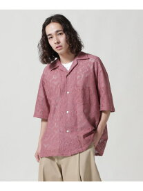 GARDEN TOKYO Sasquatchfabrix./サスクワッチファブリックス/"LOVE & PEACE" LACE OC H/S SHIRT ガーデン トップス シャツ・ブラウス ベージュ ピンク【送料無料】