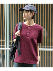 BEN DAVIS / WHITE LABEL 【BEN DAVIS(ベンデイビス)】WAFFLE S/S HENLEY / クルーネック ワッフル オーバーサイズ 半袖 レイヤード ナバル トップス カットソー・Tシャツ ブラック グレー ホワイト ワインレッド【送料無料】