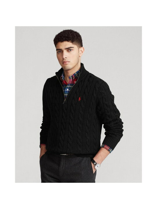 楽天市場】POLO RALPH LAUREN ケーブルニット コットン クォーター 