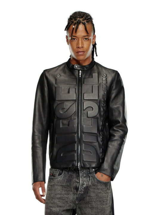 楽天市場】【SALE／40%OFF】DIESEL メンズ レザージャケット ロゴ 