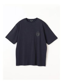 Aquascutum MEN メダルモチーフ半袖T アクアスキュータム トップス カットソー・Tシャツ ネイビー【送料無料】