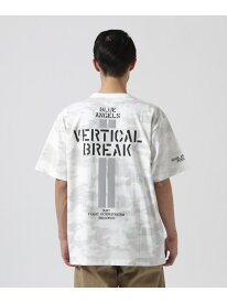 AVIREX CAMO STENCIL T-SHIRT VERTICAL BREAK / カモ ステンシル Tシャツ バーティカル ブレイク / アヴィレックス トップス カットソー・Tシャツ ホワイト ブラック ネイビー【送料無料】