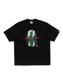 A BATHING APE SHARK SEIJIN APE HEAD RELAXED FIT TEE ア ベイシング エイプ トップス カットソー・Tシャツ ブラック ホワイト【送料無料】