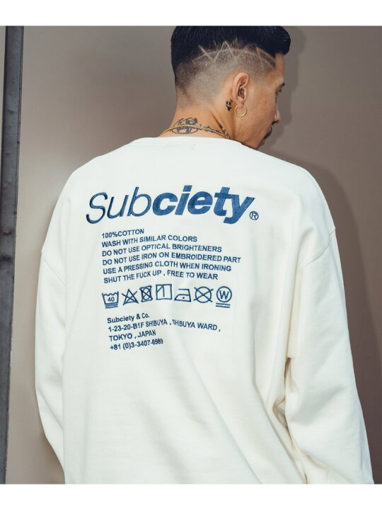 楽天市場】【SALE／40%OFF】Subciety LABEL SWEAT サブサエティ 