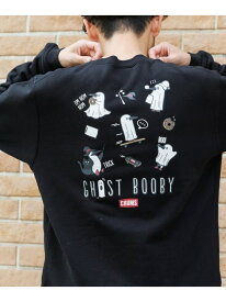 【SALE／30%OFF】CHUMS CHUMS×FREAK'S STORE/チャムス 別注 ランダムブービーバード バックプリント クルーネックスウェット/オバケモチーフ 【限定展開】 25AW フリークスストア トップス スウェット・トレーナー ブラック ホワイト グレー【RBA_E】【送料無料】