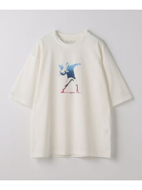 【SALE／30%OFF】a day in the life BRNDLSD プリント グラデーションTシャツ＜A DAY IN THE LIFE＞ ユナイテッドアローズ アウトレット トップス カットソー・Tシャツ ブラック ホワイト【RBA_E】