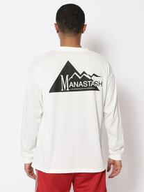 BEAVER MANASTASH/マナスタッシュ DRY DEO L/S TEE GEOMETRIC LOGO 7123051 ビーバー トップス カットソー・Tシャツ ホワイト ブラック パープル【送料無料】