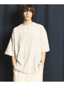 MAISON SPECIAL Uneven Dyeing Logo Embroidery Prime-Over Crew Neck T-shirt メゾンスペシャル トップス カットソー・Tシャツ ブラック ブルー レッド【送料無料】