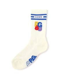 PEARLY GATES ラインミドルソックス (MENS) パーリーゲイツ 靴下・レッグウェア 靴下 ホワイト ネイビー