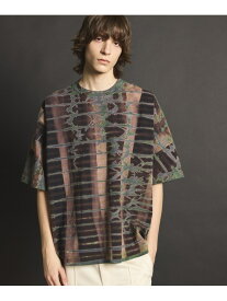 MAISON SPECIAL Hand Tie-Dye Prime-Over Crew Neck T-Shirt メゾンスペシャル トップス カットソー・Tシャツ グレー ブラック ホワイト ネイビー【送料無料】