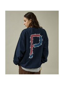 ABAHOUSE LASTWORD 【POLER/ポーラー】BIG LOGO CREW/ビッグロゴ クルーネックスウ アバハウス トップス スウェット・トレーナー ネイビー グレー グリーン【送料無料】