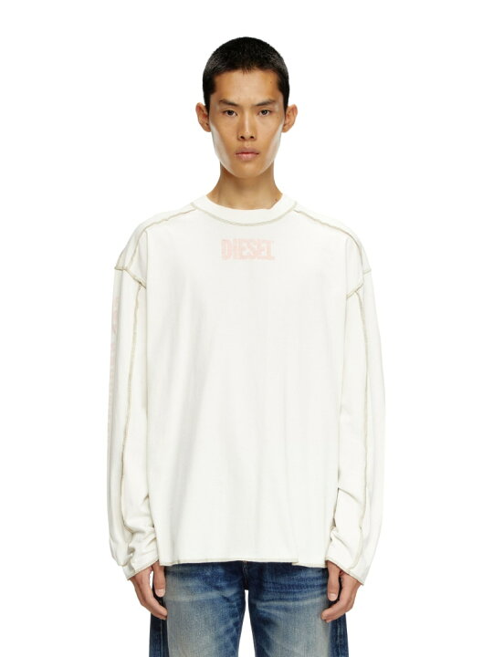 楽天市場】DIESEL メンズ Tシャツ 長袖 プリント ディーゼル トップス 