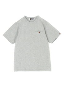 A BATHING APE ONE POINT POCKET TEE -ONLINE EXCLUSIVE- ア ベイシング エイプ トップス カットソー・Tシャツ ブラック グレー ネイビー レッド ホワイト【送料無料】