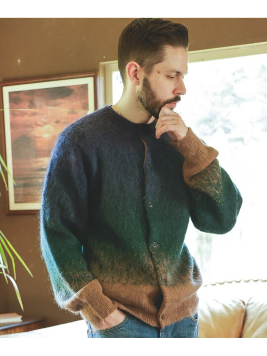 楽天市場】【SALE／30%OFF】MR.OLIVE GRADATION MOHAIR KNIT /6-BUTTON 