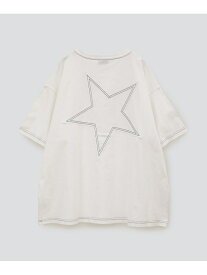 CONVERSE TOKYO スターパッチワーク バックデザイン Tシャツ コンバーストウキョウ トップス カットソー・Tシャツ グリーン ホワイト ブラック【送料無料】