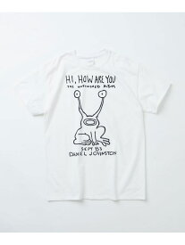 MUSIC TEE DANIEL JOHNSTON HI HOW ARE YOU TEE フリークスストア トップス カットソー・Tシャツ ホワイト ブラック【送料無料】