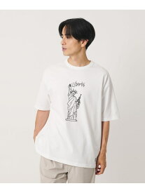 BEAUTY&YOUTH UNITED ARROWS ＜ESPOIR＞Statue of Liberty Tシャツ ビューティー＆ユース　ユナイテッドアローズ トップス カットソー・Tシャツ ブラック ホワイト【送料無料】