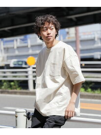 BEAMS HEART MEN KANGOL * BEAMS HEART / ワンポイント ビッグ Tシャツ 24SS ビームス ハート トップス カットソー・Tシャツ ベージュ ホワイト【送料無料】