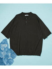 【SALE／31%OFF】FREAK'S STORE SUPER ICE KNIT POLO SHIRT 25SS フリークスストア トップス ポロシャツ ブルー ブラウン グレー ブラック【RBA_E】【送料無料】