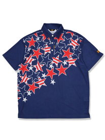 GRAND-BACK 【大きいサイズ】ラウドマウス/LOUDMOUTH 斜めライン 半袖ポロシャツ タカキュー トップス ポロシャツ ブラック【送料無料】