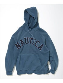 【SALE／20%OFF】NAUTICA Pigment Dyed Arch Logo Sweat Hoodie フリークスストア トップス パーカー・フーディー グレー ベージュ オレンジ ネイビー【RBA_E】【送料無料】