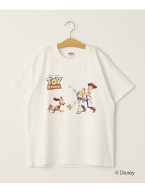 【SALE／40%OFF】BEAUTY&YOUTH UNITED ARROWS ＜info. BEAUTY&YOUTH 限定 TOY STORY COLLECTION＞ THREE Tシャツ ユナイテッドアローズ アウトレット トップス カットソー・Tシャツ ホワイト ネイビー【RBA_E】