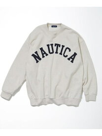 【SALE／30%OFF】NAUTICA Arch Logo Crewneck Sweatshirt フリークスストア トップス スウェット・トレーナー ホワイト グレー ブラック グリーン ネイビー【RBA_E】【送料無料】