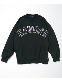 【SALE／20%OFF】NAUTICA Arch Logo Crewneck Sweatshirt フリークスストア トップス スウェット・トレーナー ホワイト グレー ブラック グリーン ネイビー【RBA_E】【送料無料】