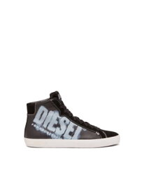 【SALE／40%OFF】DIESEL メンズ カウレザー ミッドカットスニーカー ディーゼル シューズ・靴 スニーカー ブラック レッド【RBA_E】【送料無料】