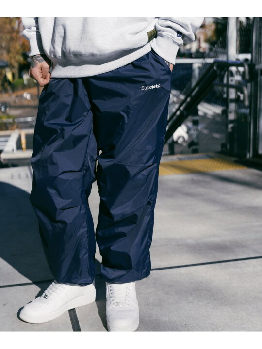 楽天市場】【SALE／50%OFF】Subciety TUCK NYLON PANTS サブサエティ  