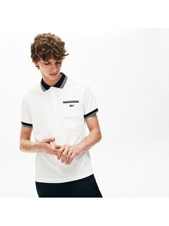 楽天市場】【SALE／50%OFF】LACOSTE ストライプリブポロシャツ (半袖 