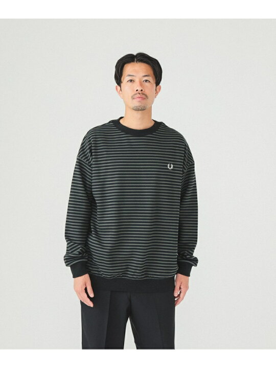 楽天市場】BEAMS MEN FRED PERRY * BEAMS / 別注 ボーダー クルー 