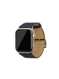 BONAVENTURA ノブレッサ Apple Watch レザーバンド【42mm/44mm/45mm/49mm, M/Lサイズ】 (アダプター:ゴールド) ボナベンチュラ アクセサリー・腕時計 その他のアクセサリー・腕時計 ネイビー ブルー ホワイト【送料無料】