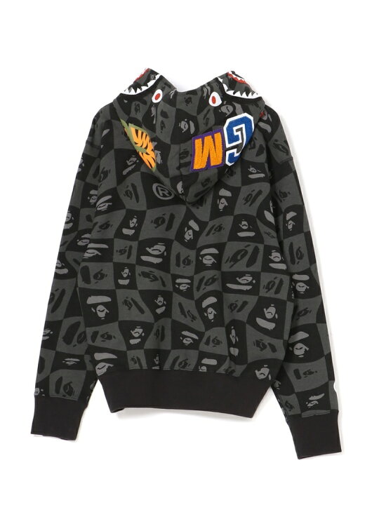 楽天市場】A BATHING APE BAPE DISTORTION SHARK RELAXED FIT FULL ZIP  