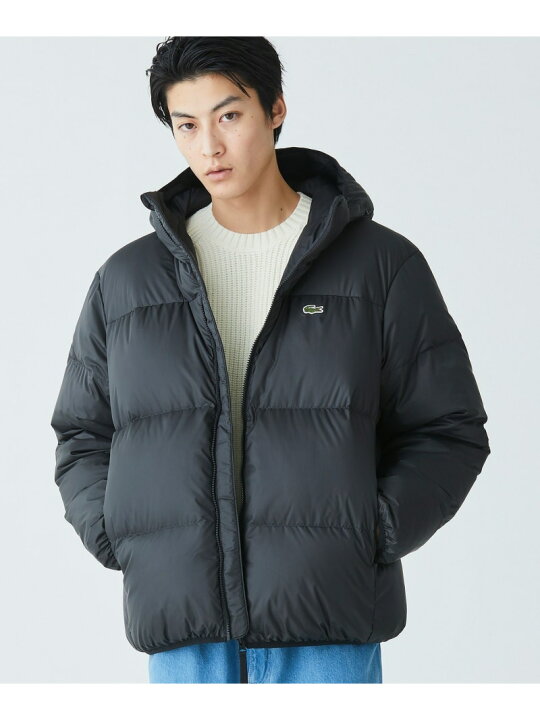 楽天市場】LACOSTE 撥水 バックステッチ スタンドカラー フーデッド 