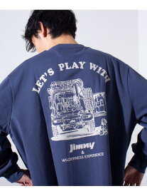 【SALE／20%OFF】GLOSTER 【WILDERNESS EXPERIENCE×JIMNY】別注 バックプリント長袖Tシャツ ロンT フレディ アンド グロスター トップス カットソー・Tシャツ ホワイト ネイビー ブラック【RBA_E】【送料無料】