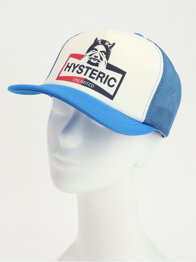 HYSTERIC GLAMOUR (M)HYSTERIC UNLIMITED メッシュキャップ ヒステリックグラマー 帽子 キャップ ブラック ブルー  レッド【送料無料】 | Rakuten Fashion Men