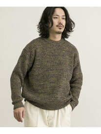 【SALE／55%OFF】URBAN RESEARCH 3Gメランジワッフルクルーネックニット アーバンリサーチ トップス ニット ブルー パープル レッド【RBA_E】【送料無料】