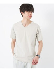 【SALE／30%OFF】UNITED ARROWS green label relaxing スパニッシュピマMIX Vネック カットソー ユナイテッドアローズ アウトレット トップス カットソー・Tシャツ ネイビー ホワイト グレー グリーン【RBA_E】