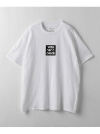 monkey time BEAUTY&YOUTH ＜With Vivid Color＞ BOX LOGO TEE/Tシャツ ユナイテッドアローズ アウトレット トップス カットソー・Tシャツ ホワイト【送料無料】